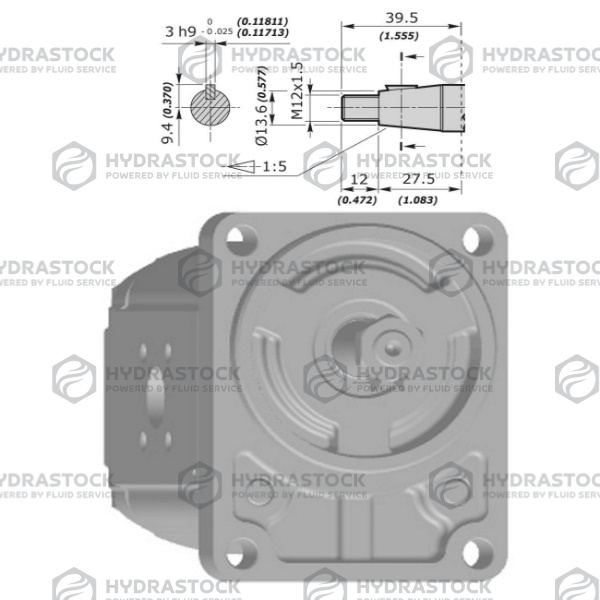 MOTORI 2SM FLANGIA B80 - ALBERO CON. 1:5