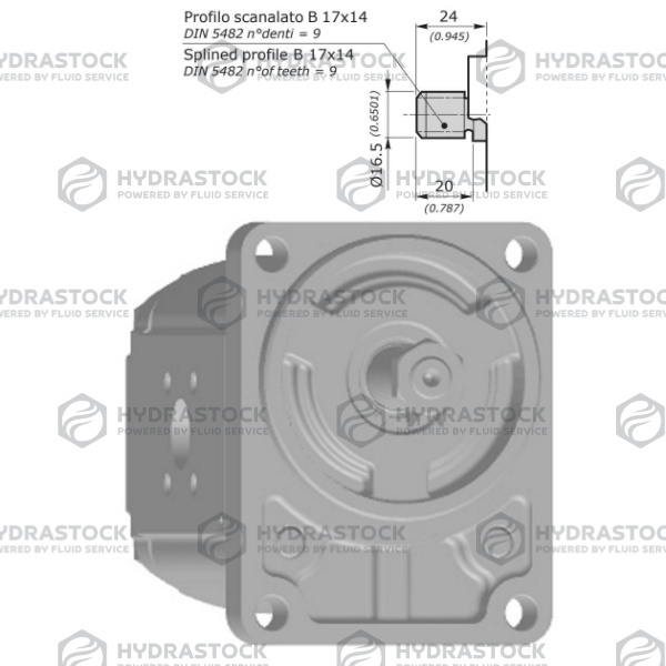 MOTORI 2SM FLANGIA B80 - ALBERO DIN 9T