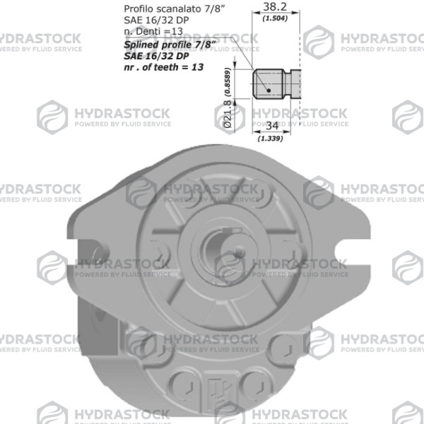 MOTORI 3GM FLANGIA SAE B - ALBERO 13 T