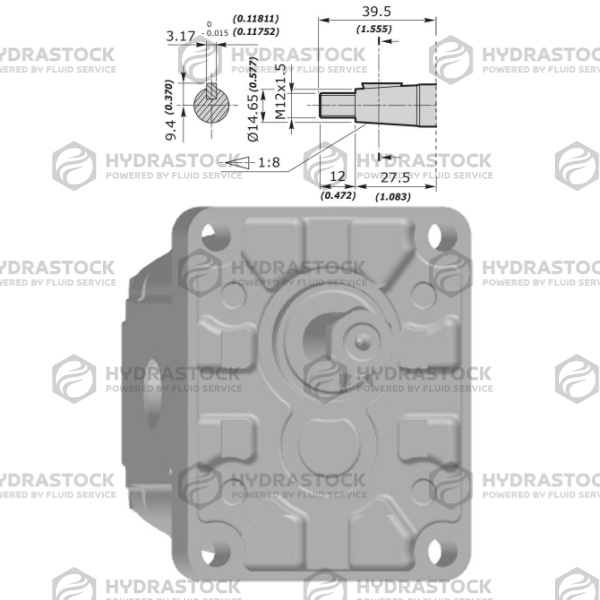 POMPE 2SP FLANGIA EUR - ALBERO CON. 1:8