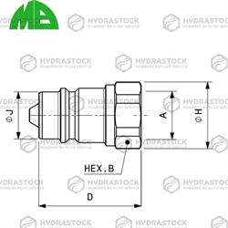 AM 10-08 MB MASCHIO 1/2 BSP ISO A T.VALV.