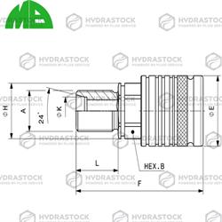 MB FEMMINA DT08 PASSAP. M14x1,5  PF13-08L